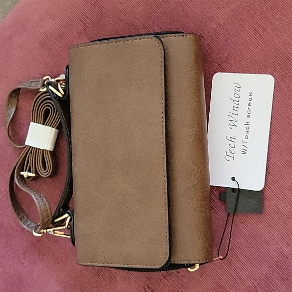 Brown Tech Window Crossbody Bag - image 2